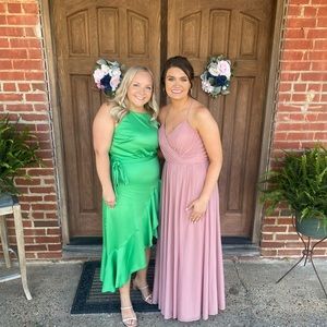 Asos Green slit dress